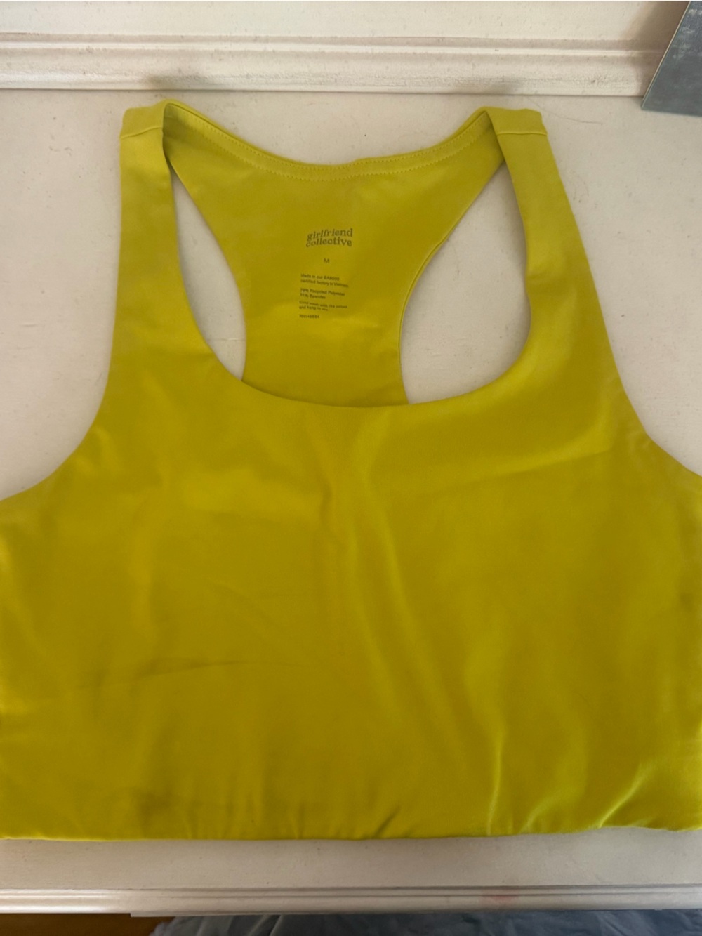 Girlfriend Collective lime green top